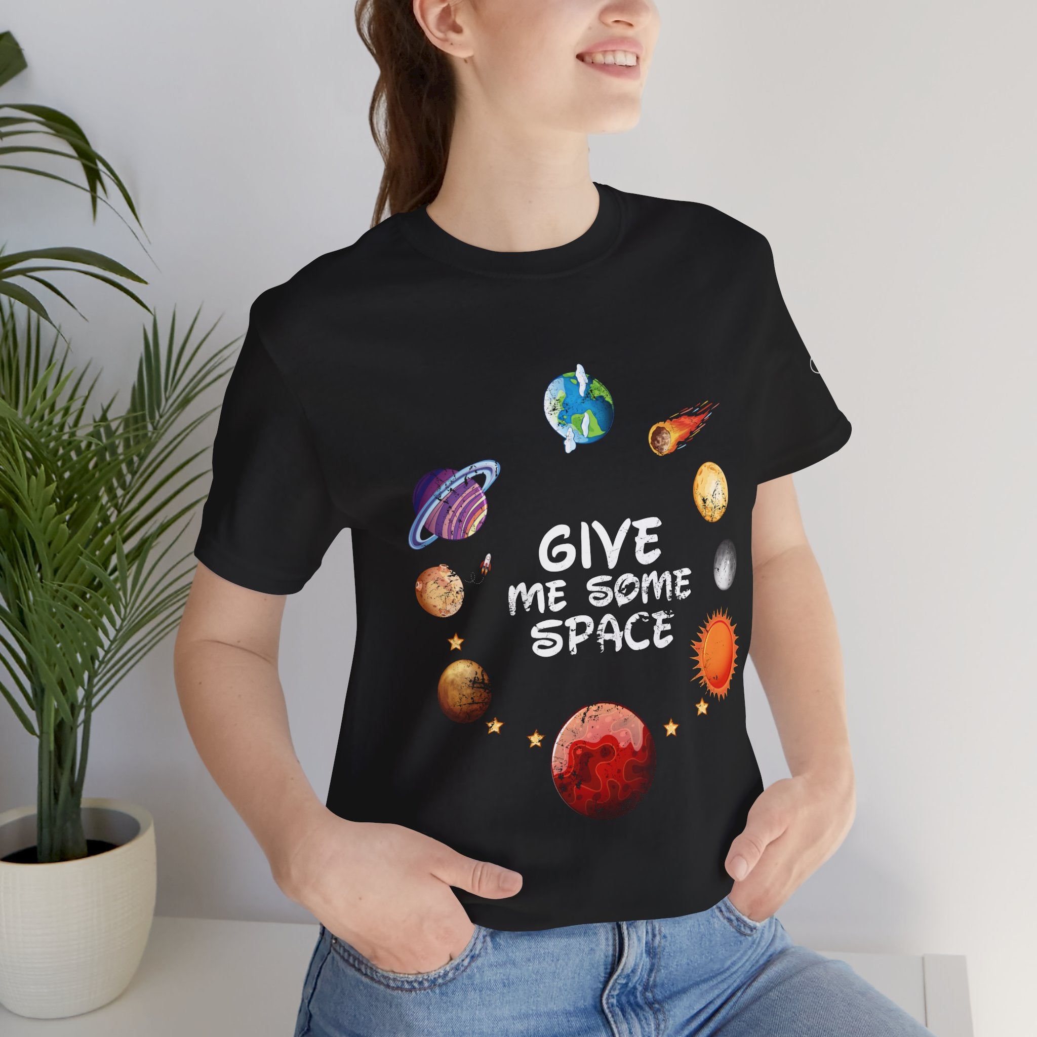 Solar System Circle Tee — Watercolor Planets Graphic T-Shirt
