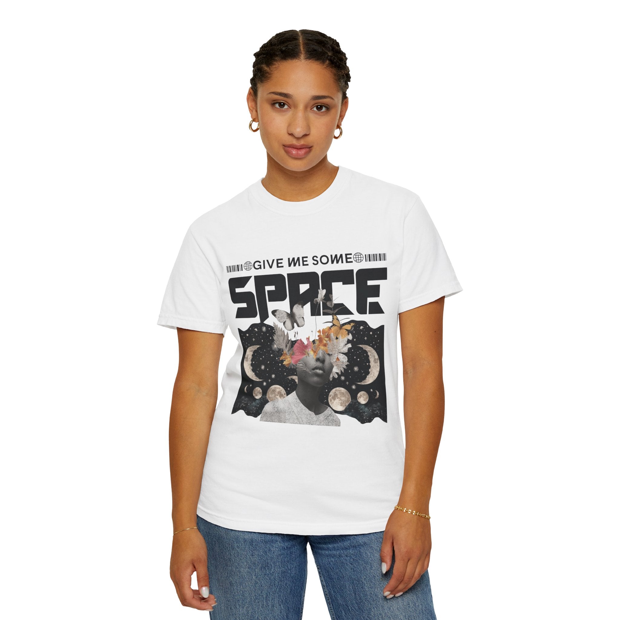 Give Me Some Space Graphic T-Shirt — Vintage Cosmic Collage Tee