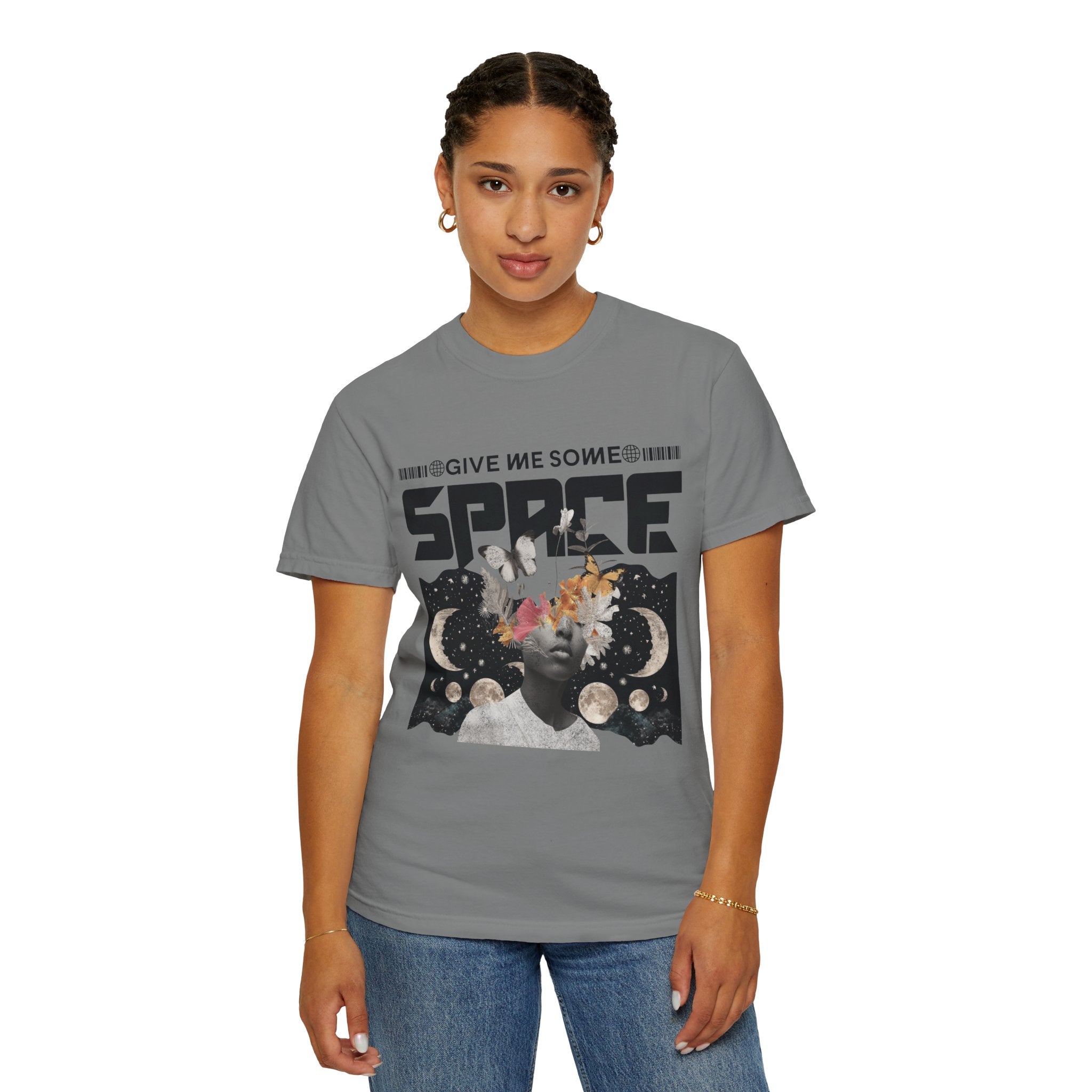 Give Me Some Space Graphic T-Shirt — Vintage Cosmic Collage Tee