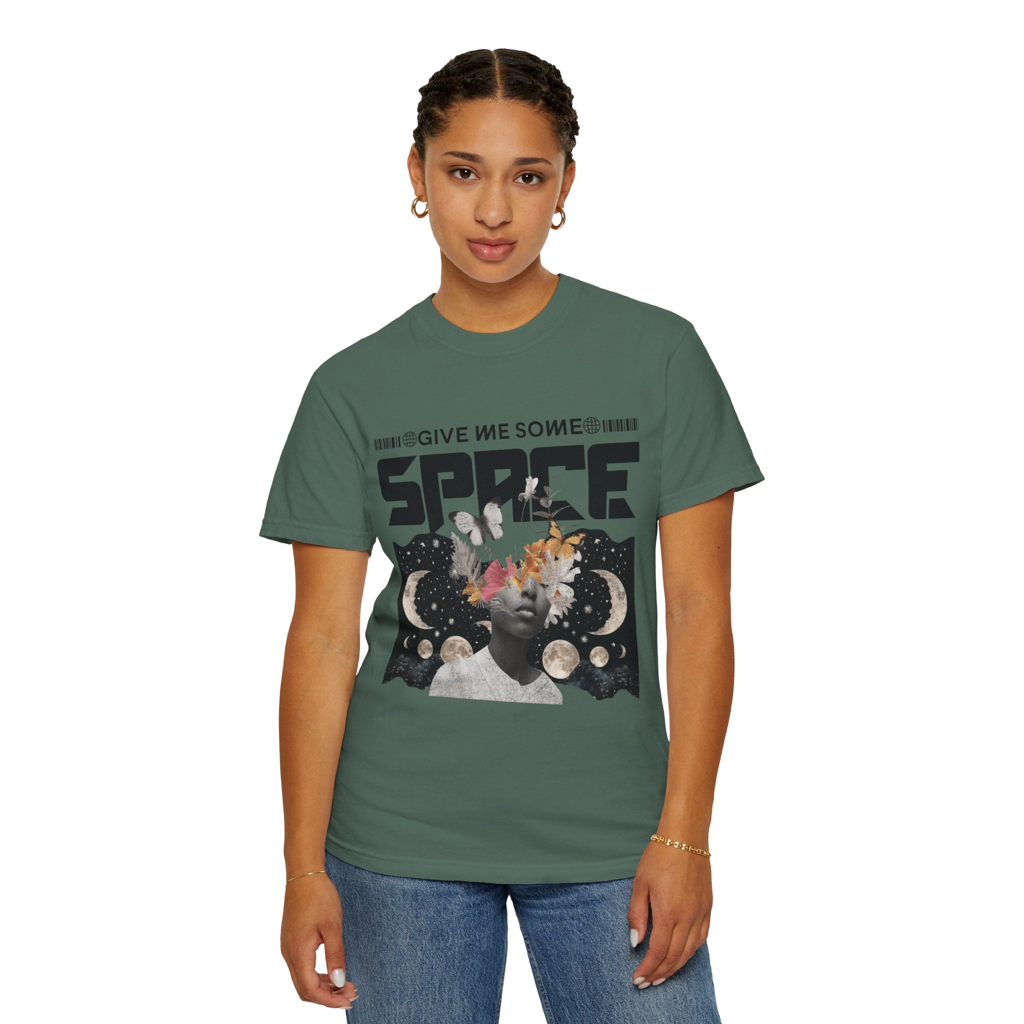 Give Me Some Space Graphic T-Shirt — Vintage Cosmic Collage Tee