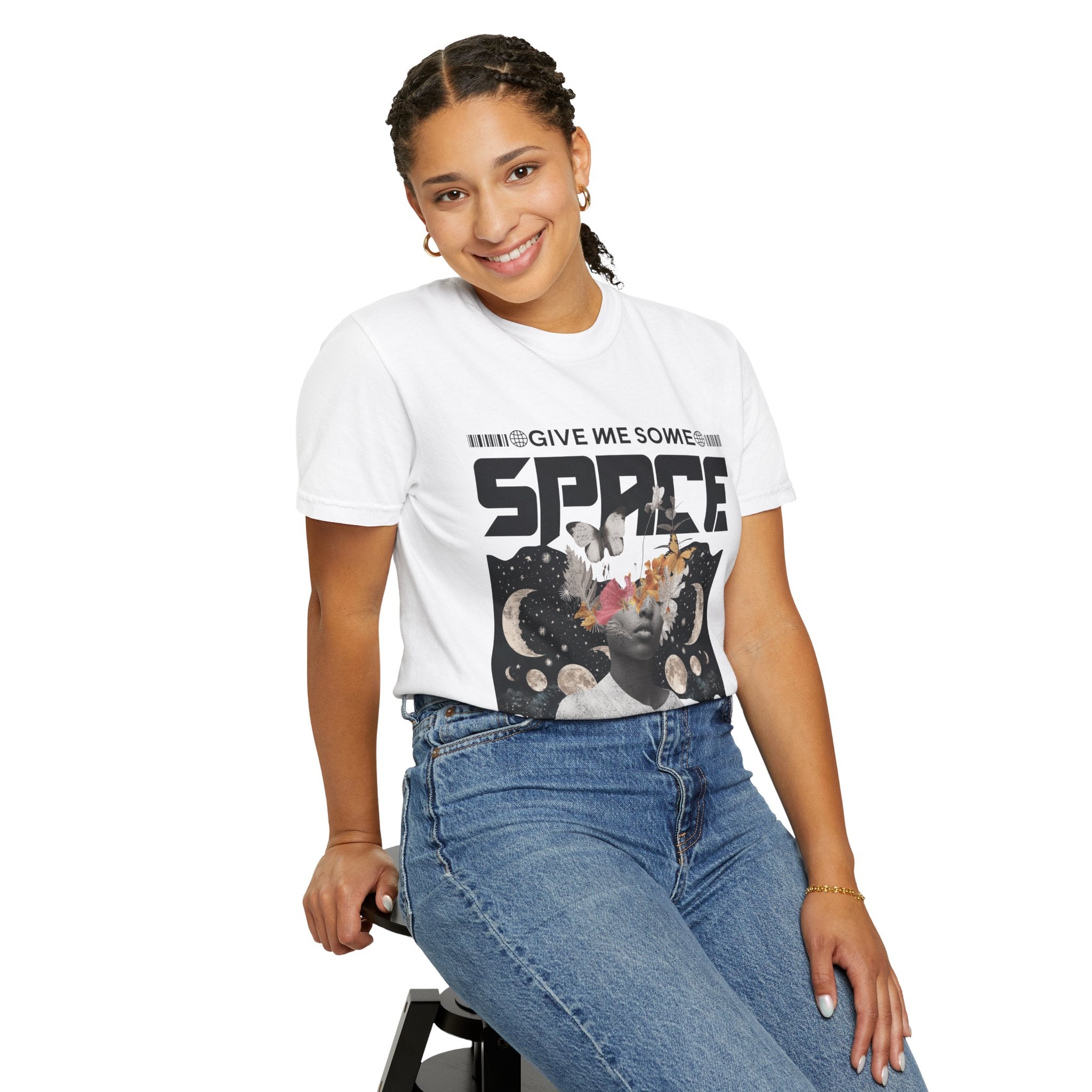 Give Me Some Space Graphic T-Shirt — Vintage Cosmic Collage Tee