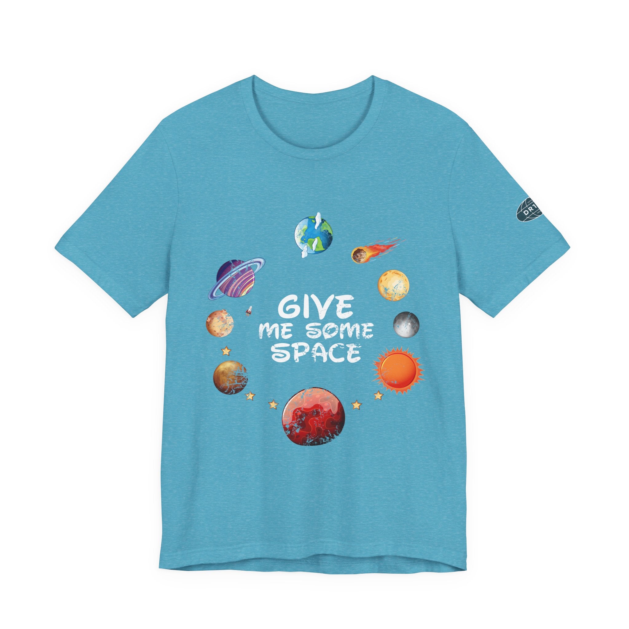 Solar System Circle Tee — Watercolor Planets Graphic T-Shirt