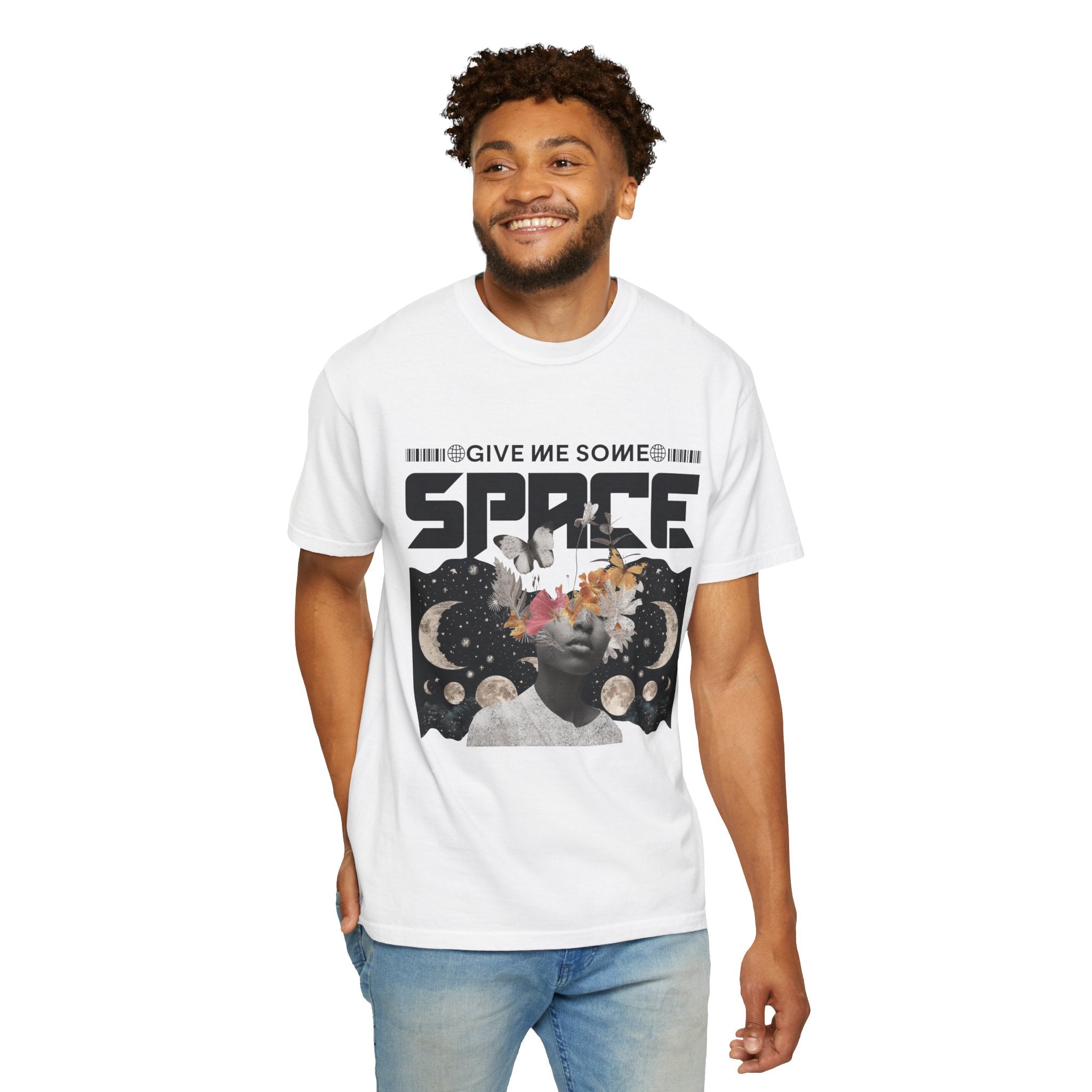 Give Me Some Space Graphic T-Shirt — Vintage Cosmic Collage Tee