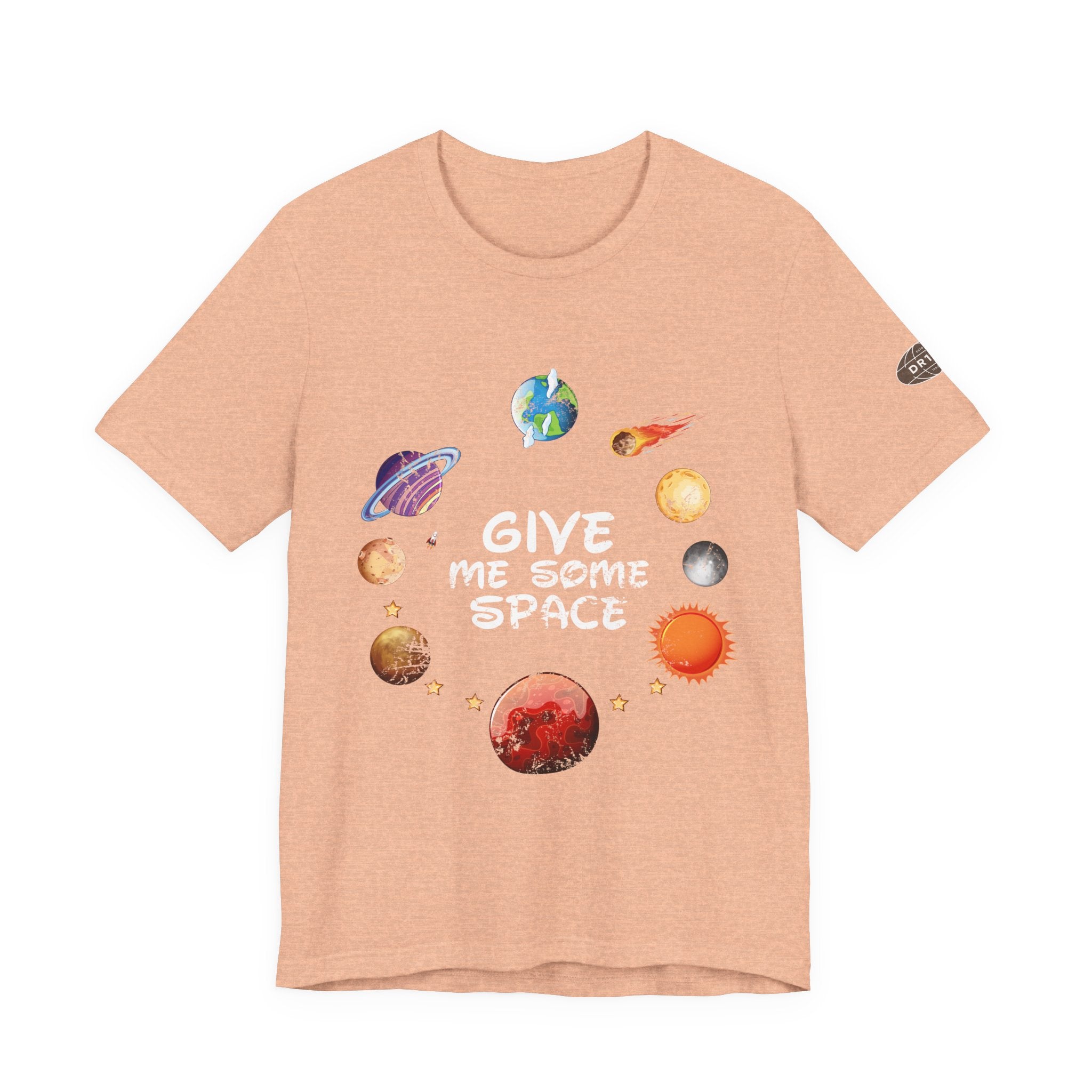 Solar System Circle Tee — Watercolor Planets Graphic T-Shirt