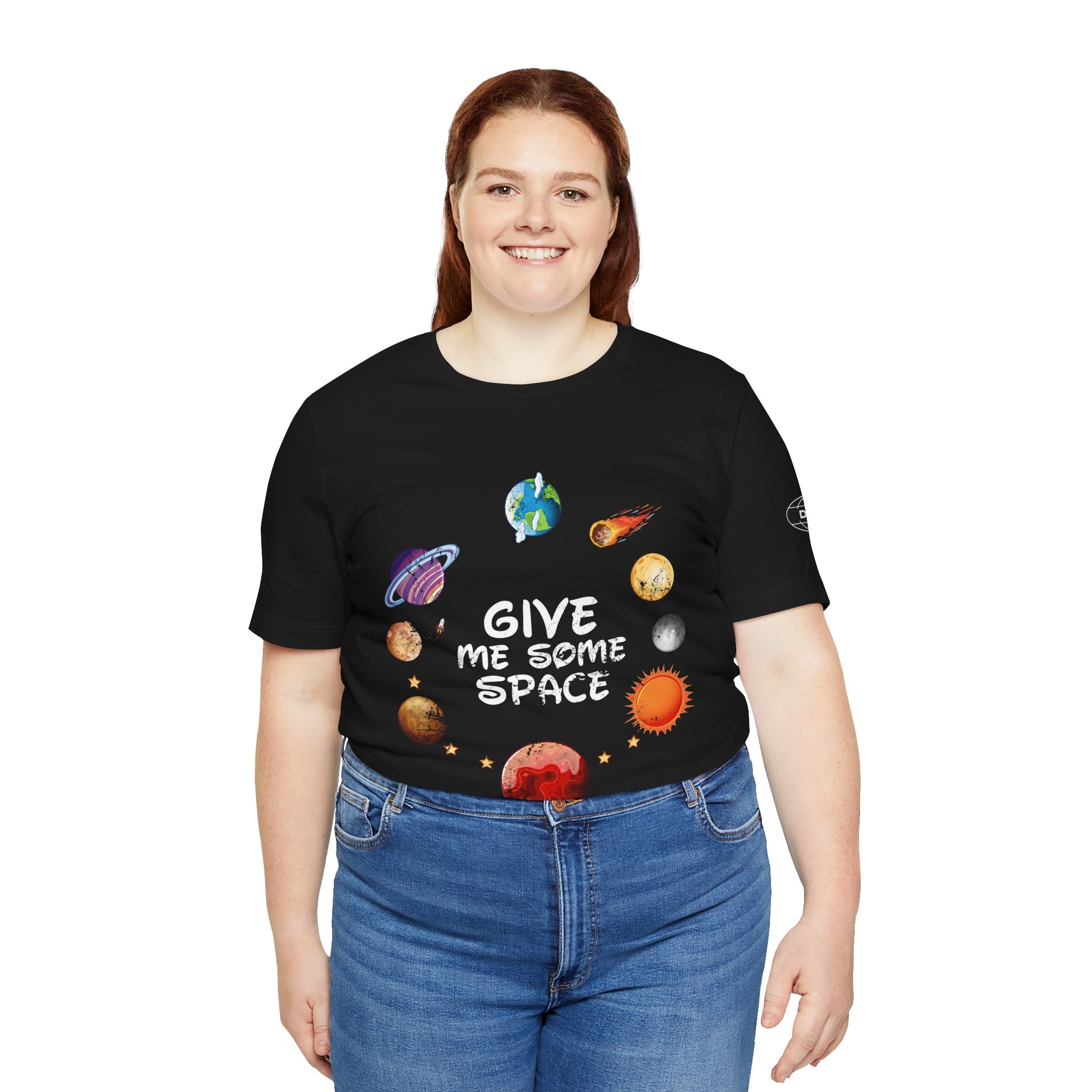 Solar System Circle Tee — Watercolor Planets Graphic T-Shirt