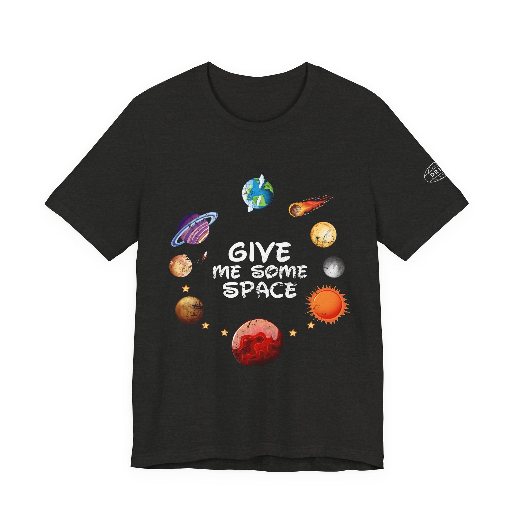 Solar System Circle Tee — Watercolor Planets Graphic T-Shirt
