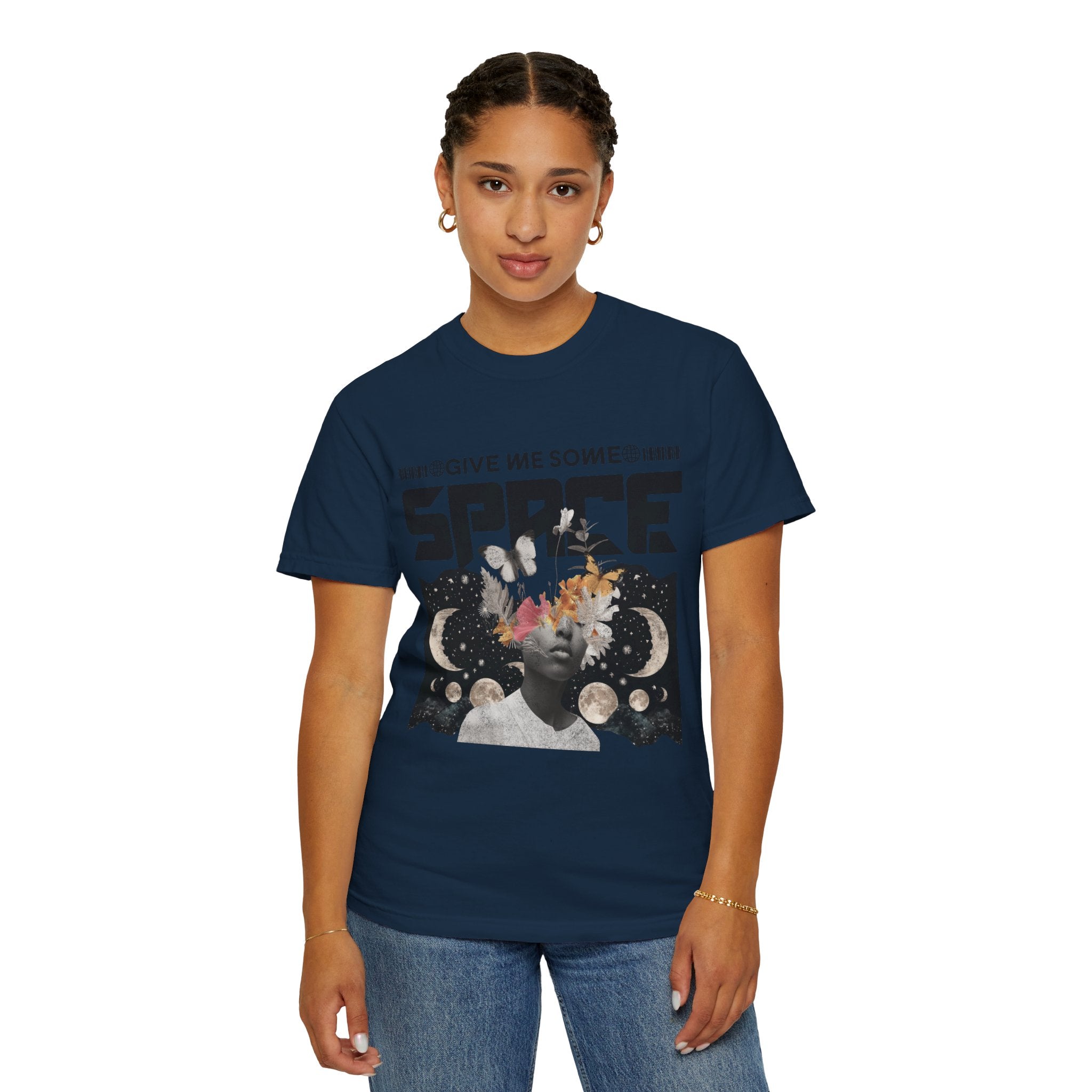 Give Me Some Space Graphic T-Shirt — Vintage Cosmic Collage Tee