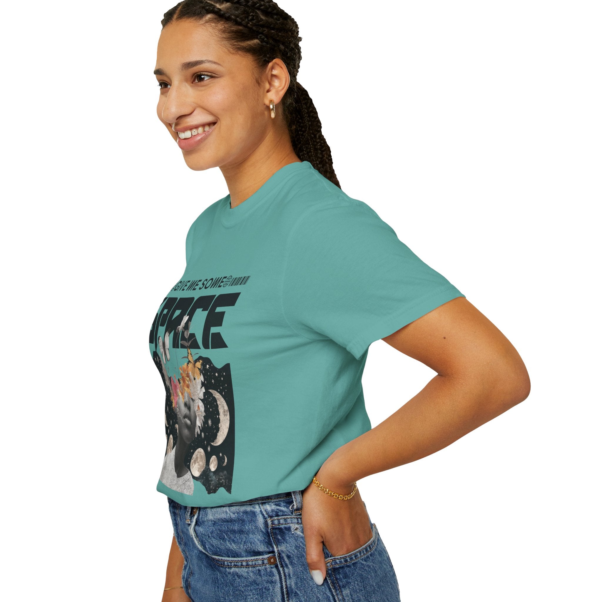 Give Me Some Space Graphic T-Shirt — Vintage Cosmic Collage Tee