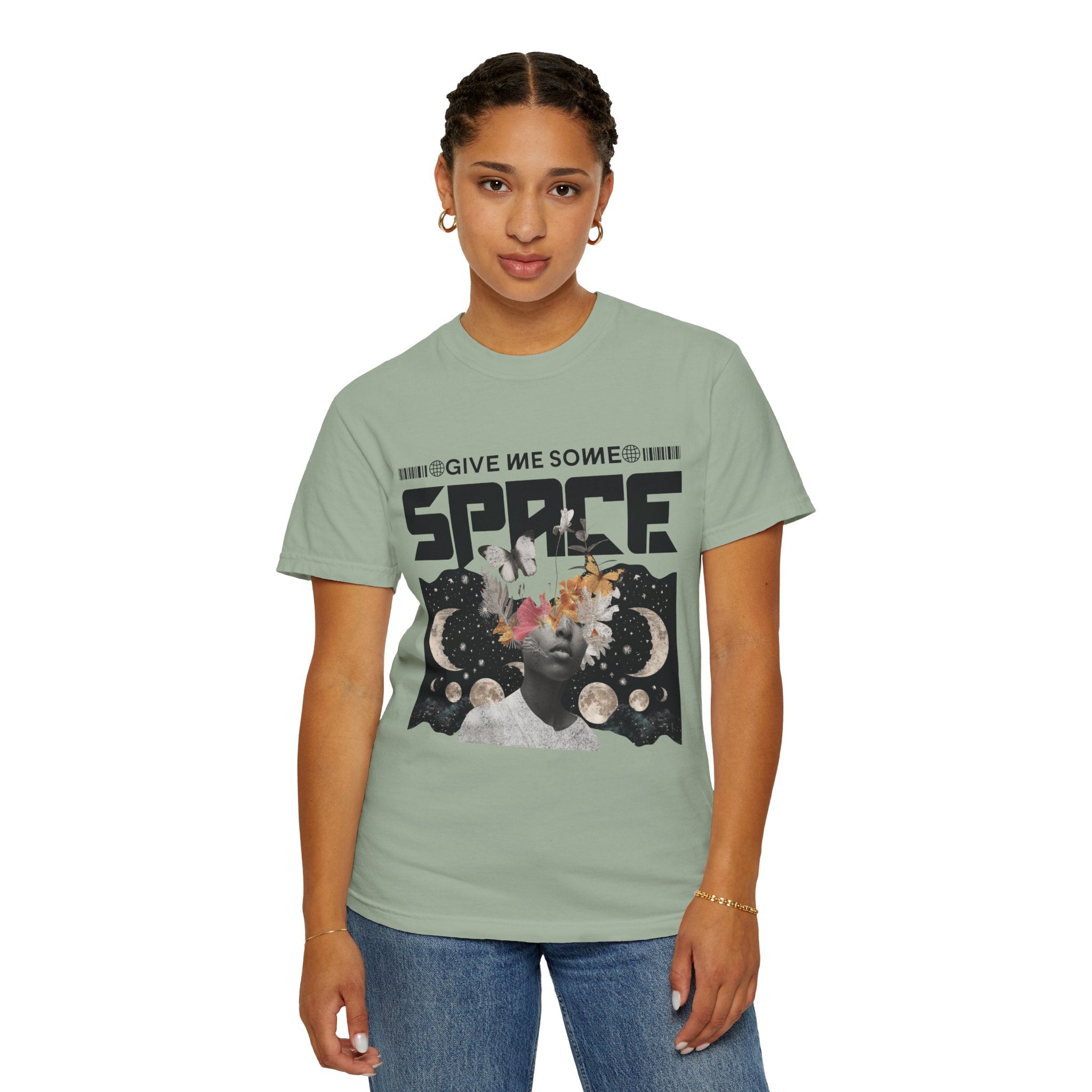 Give Me Some Space Graphic T-Shirt — Vintage Cosmic Collage Tee